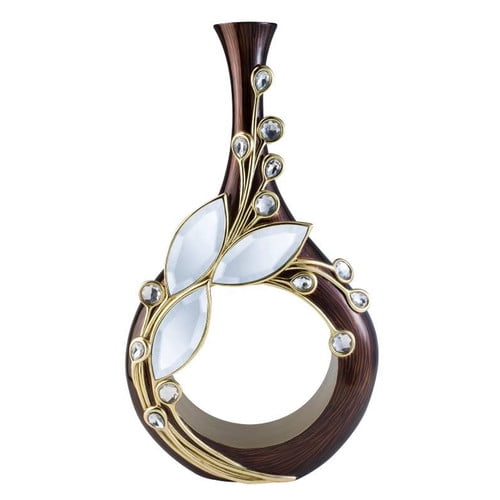 OK Lighting Laurel Topaz Decorative Vase 13.75 OK Lighting Laurel Topaz Decorative Vase 13.75